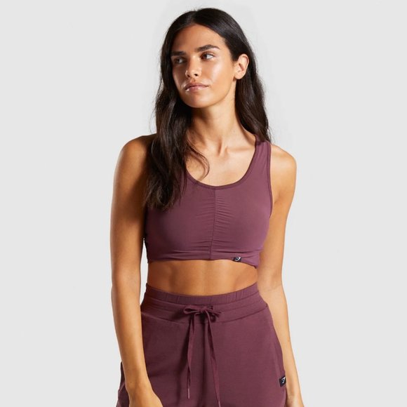 Gymshark Aura Sports Bra Berry Red 